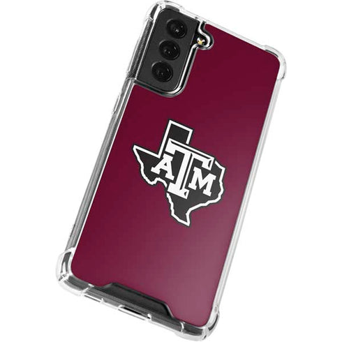 Texas A&M University Black Logo Galaxy S21 FE Clear Case
